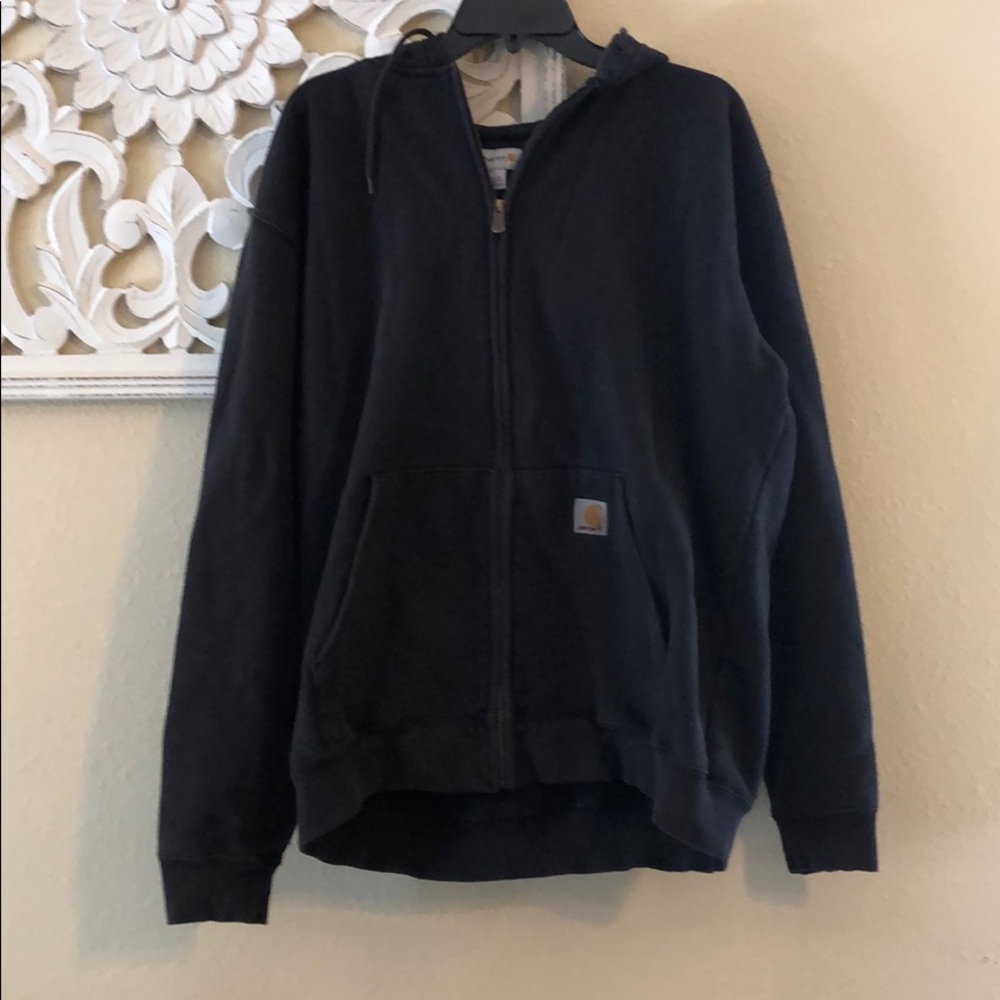 Men’s Black Carhartt Hooded Zip Up Jacket